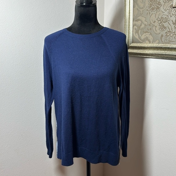 Vineyard Vines blue crewneck long sleeves viscose cashmere blend Sz M sweater - Picture 1 of 9